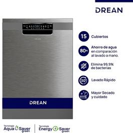 Lavavajilla Drean LVDR1506CI0 15 Cubiertos Acero                           